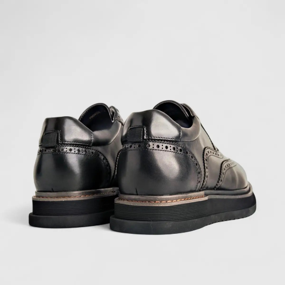 Formales Unisex (UK3 TO UK13) Chunky Sole Lace Up Brouge FM24326-1 Black FK1