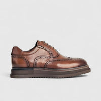 Formales Unisex (UK3 TO UK13) Chunky Sole Lace Up Brouge FM24326-1 Brown FK2