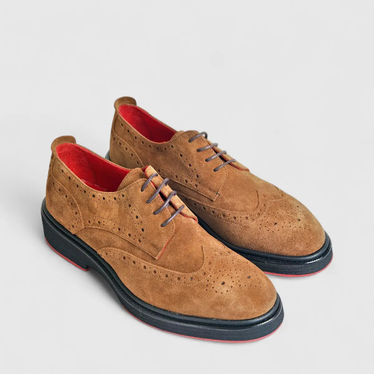 Formales Men's Chunky Sole Lace Up 4116 Tan Suede FC120
