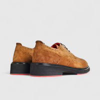 Formales Men's Chunky Sole Lace Up 4116 Tan Suede FC120