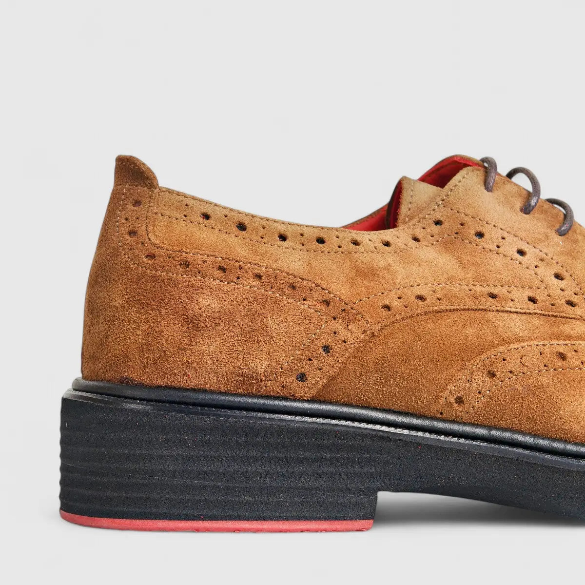 Formales Men's Chunky Sole Lace Up 4116 Tan Suede FC120