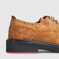 Formales Men's Chunky Sole Lace Up 4116 Tan Suede FC120