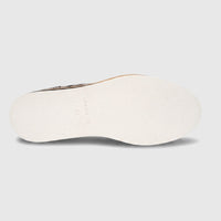 Bottom view of a Formales men's brown leather casual lace-up shoe, showcasing the off-white textured sole with 'FORMALES'