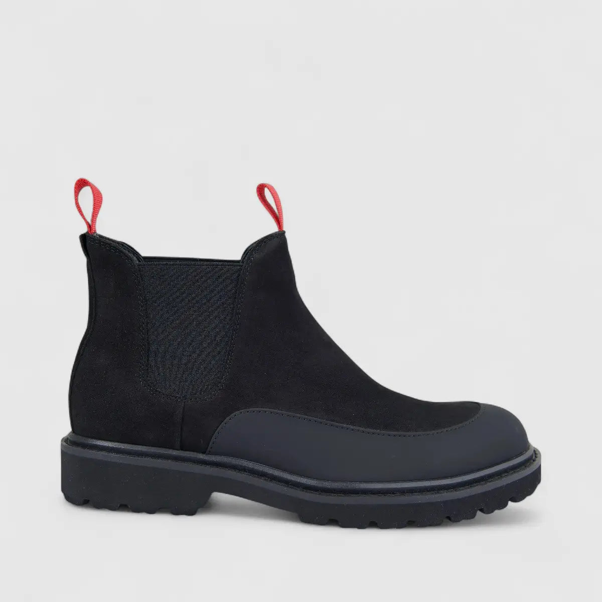 Formales Men's Leather Chunky Sole Chelsea Boot FW267003 Black FD3