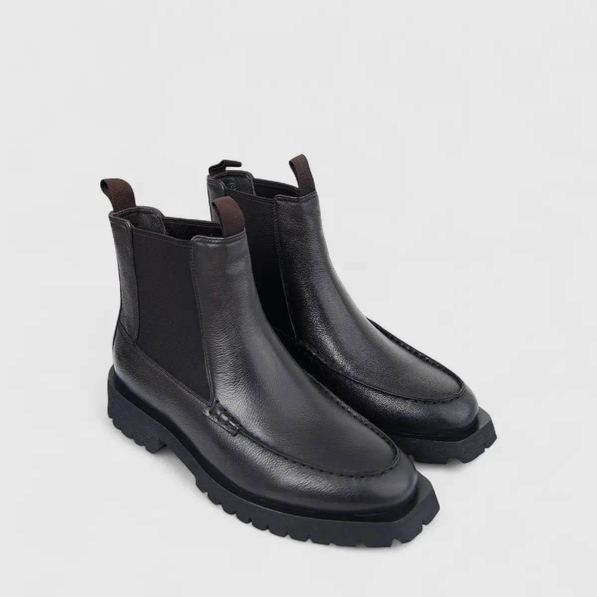 Formales Men's Leather Chunky Sole Chelsea Boot FW267007 Coffee FD7