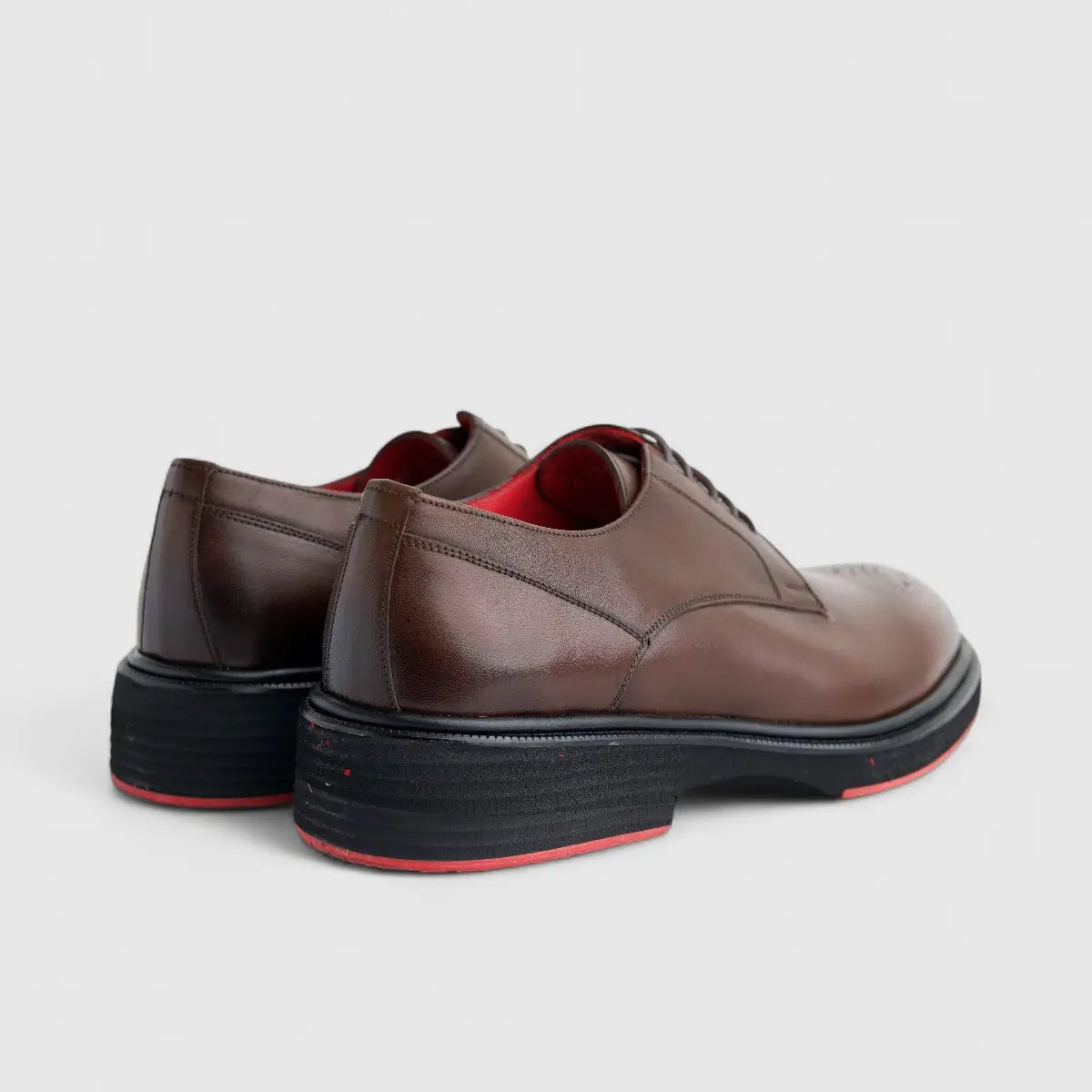 Formales Men's (UK4 TO UK12) Leather Chunky Sole Lace Up With Punched Toe 0234 Brown FC144