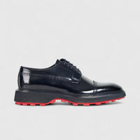 Formales Men's Leather Chunky Sole Lace Up 0495 Black FC114