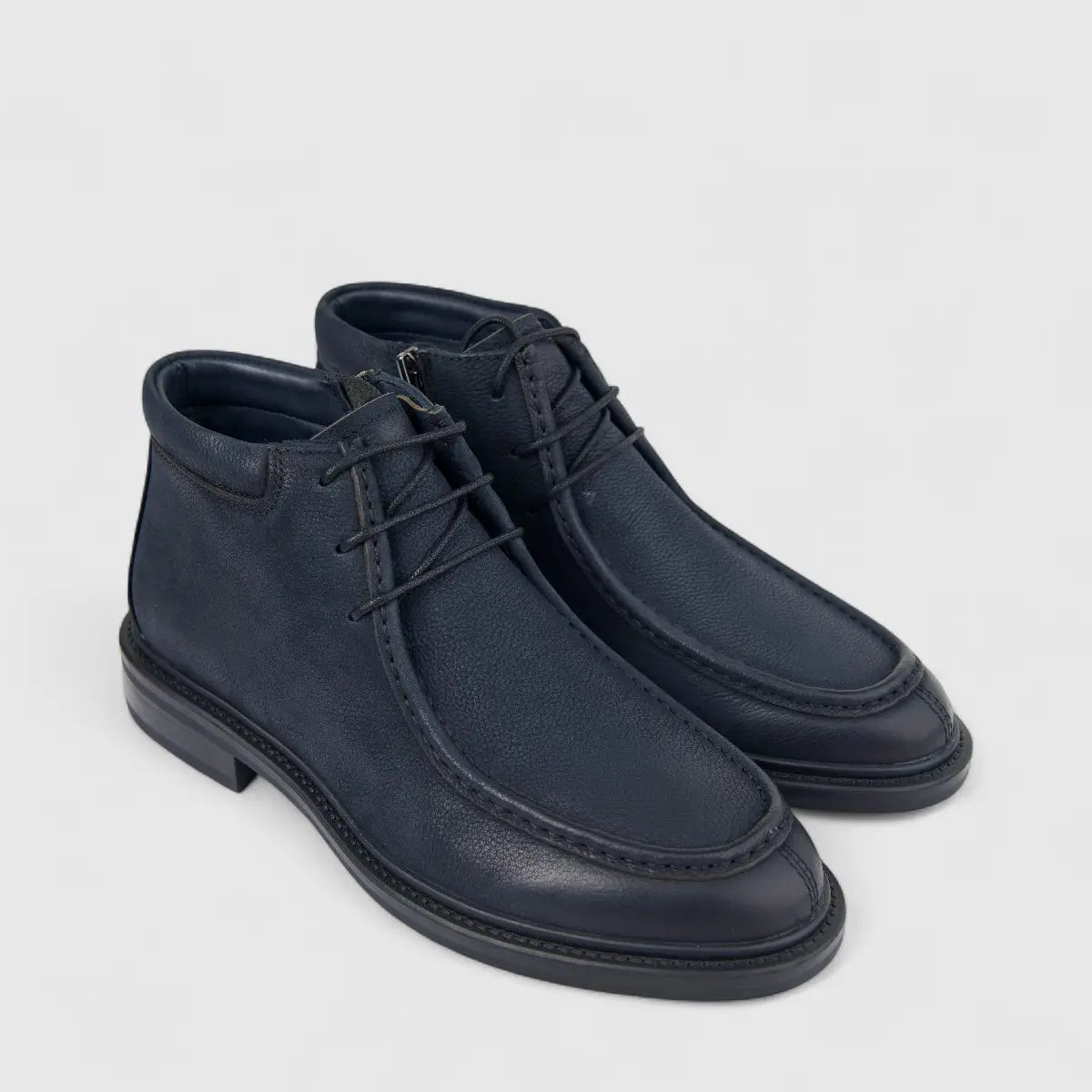 Formales Men's Leather Chunky Sole Lace Up Boot FD265009 Navy FD10