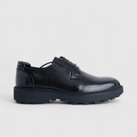 Formales Men's Leather Chunky Sole Lace Up FM2025-831 Black FK35