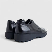 Formales Men's Leather Chunky Sole Lace Up FM2025-831 Black FK35