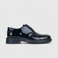 Formales Mens Leather Chunky Sole Lace Up FM2025-832 Black FK20