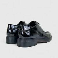 Formales Mens Leather Chunky Sole Lace Up FM2025-832 Black FK20