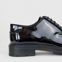 Formales Mens Leather Chunky Sole Lace Up FM2025-832 Black FK20