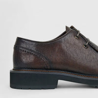 Formales Men's Leather Chunky Sole Lace Up FM2025-834 Coffee FK18