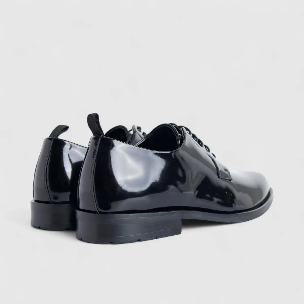 Formales Men's Leather Chunky Sole Lace Up FM2025-845 Black FK58