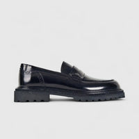 Formales Men's Leather Chunky Sole Slip On Black 0477 FC118