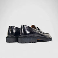 Formales Men's Leather Chunky Sole Slip On Black 0477 FC118