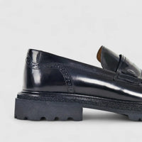 Formales Men's Leather Chunky Sole Slip On Black 0477 FC118