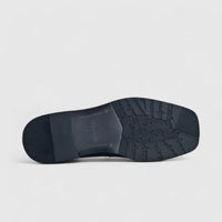Formales Men's Leather Chunky Sole Slip On FM2025-842 Black FK11