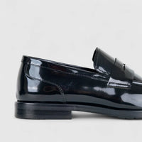 Formales Men's Leather Chunky Sole Slip On FM2025-842 Black FK11