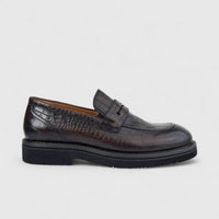 Formales Men's Leather Chunky Sole Slip On FY266011 Coffee FD19