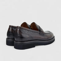 Formales Men's Leather Chunky Sole Slip On FY266011 Coffee FD19