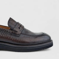 Formales Men's Leather Chunky Sole Slip On FY266011 Coffee FD19