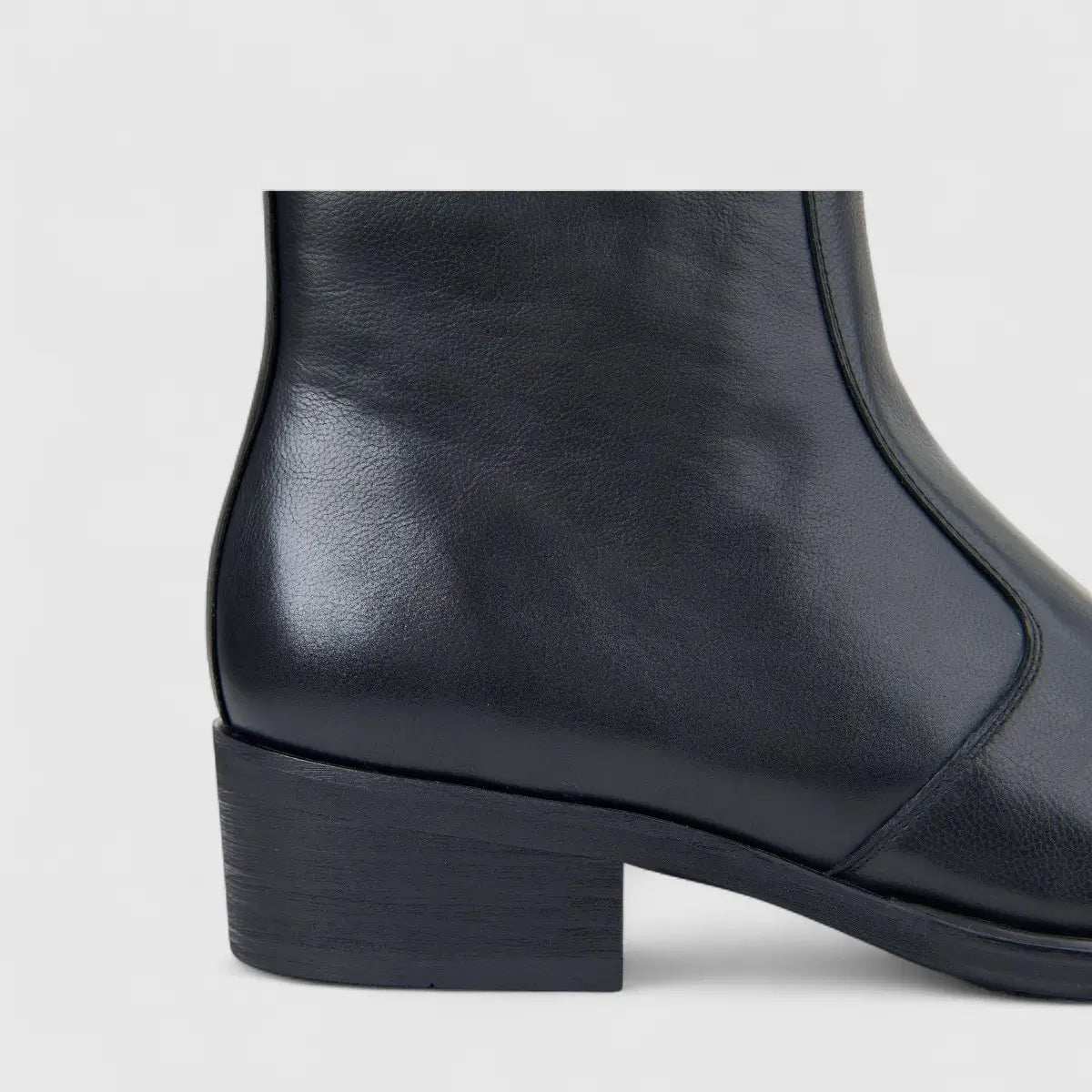Formales Men's Leather Dress Boot With Cuban Heel FY266012 Black FD20