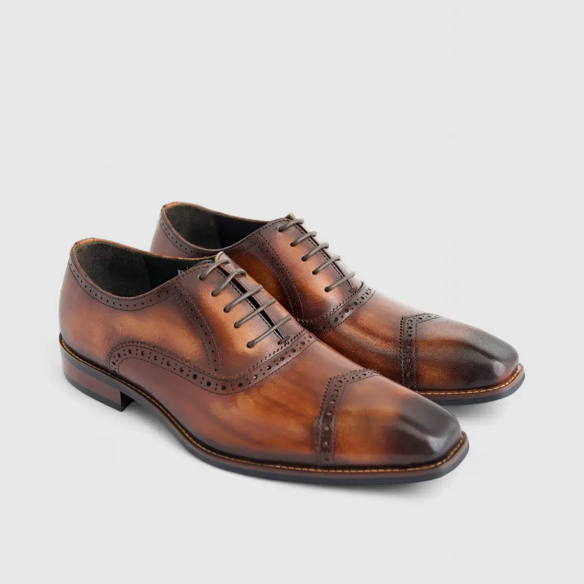 Formales Men's Leather Lace Up AAD7-5 Brown EL131