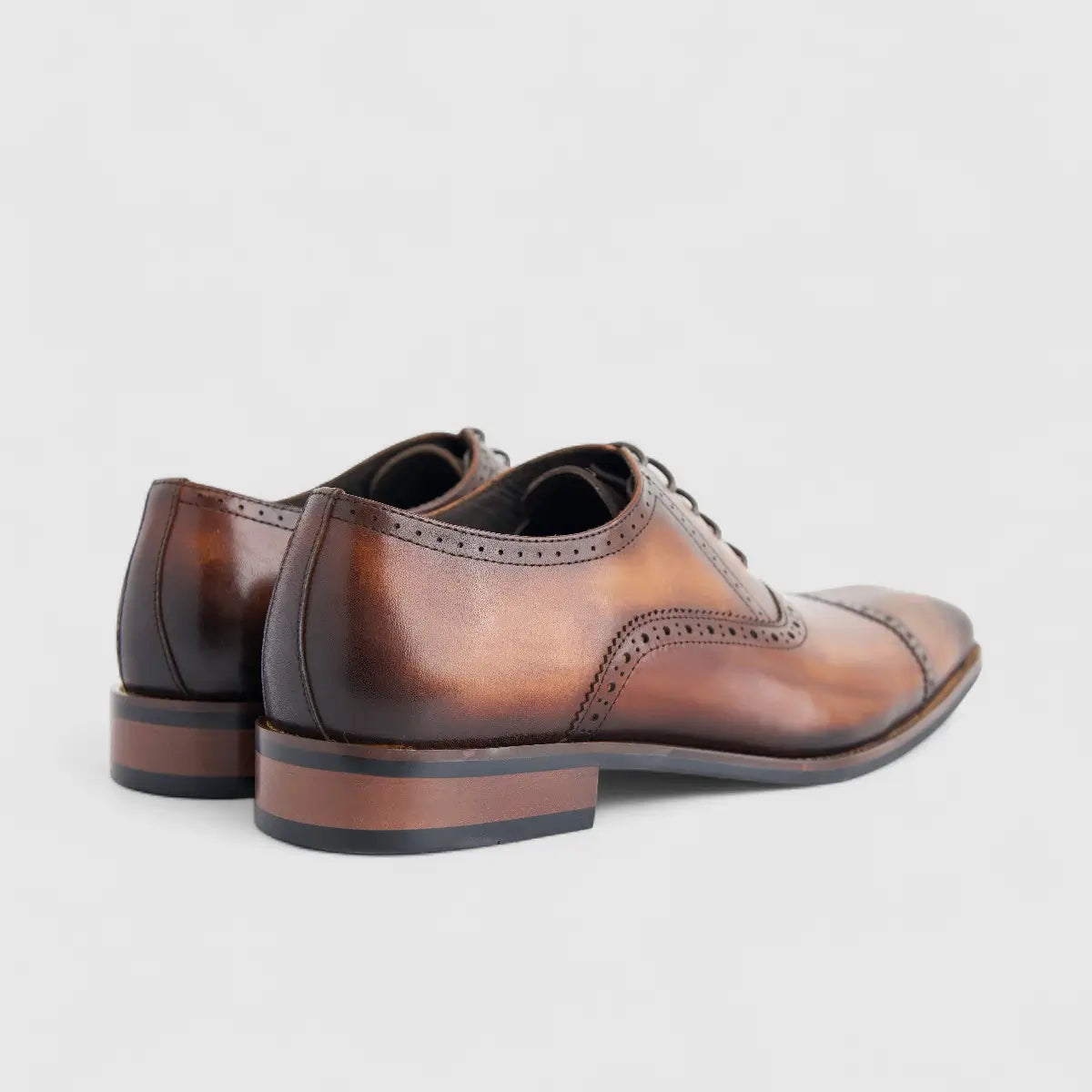 Formales Men's Leather Lace Up AAD7-5 Brown EL131