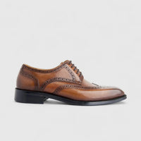 Formales Men's Leather Lace Up Brouge AE5288-821 Brown EL122