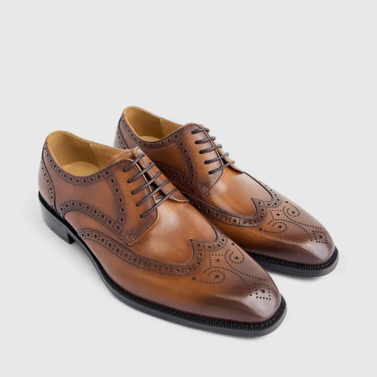 Formales Men's Leather Lace Up Brouge AE5288-821 Brown EL122