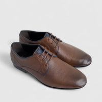 Formales Men's Leather Lace Up Shoe FM2025-819 Coffee FK46
