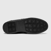 Formales Men's Leather Loafer FT268014 Black FK69, showing the textured black rubber sole with ridged pattern.
