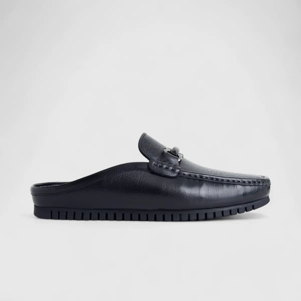 Formales Men's Leather Mule FM2025-802 Black FK40