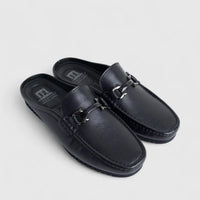 Formales Men's Leather Mule FM2025-802 Black FK40
