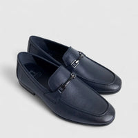 Formales Men's Leather Loafer FM2025-817 Navy FK44