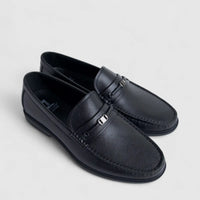 Formales Men's Leather Loafer FM2025-820 Black FK47