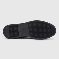 Formales Men's Leather Loafer FT268012 Coffee FK67 shown from bottom, featuring a black textured rubber outsole.