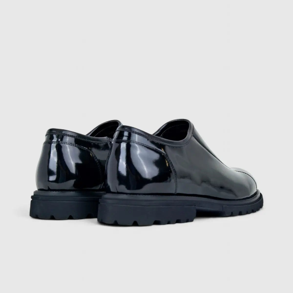Formales Men's Leather Chunky Sole With Zip FM2025-838 Black FK27