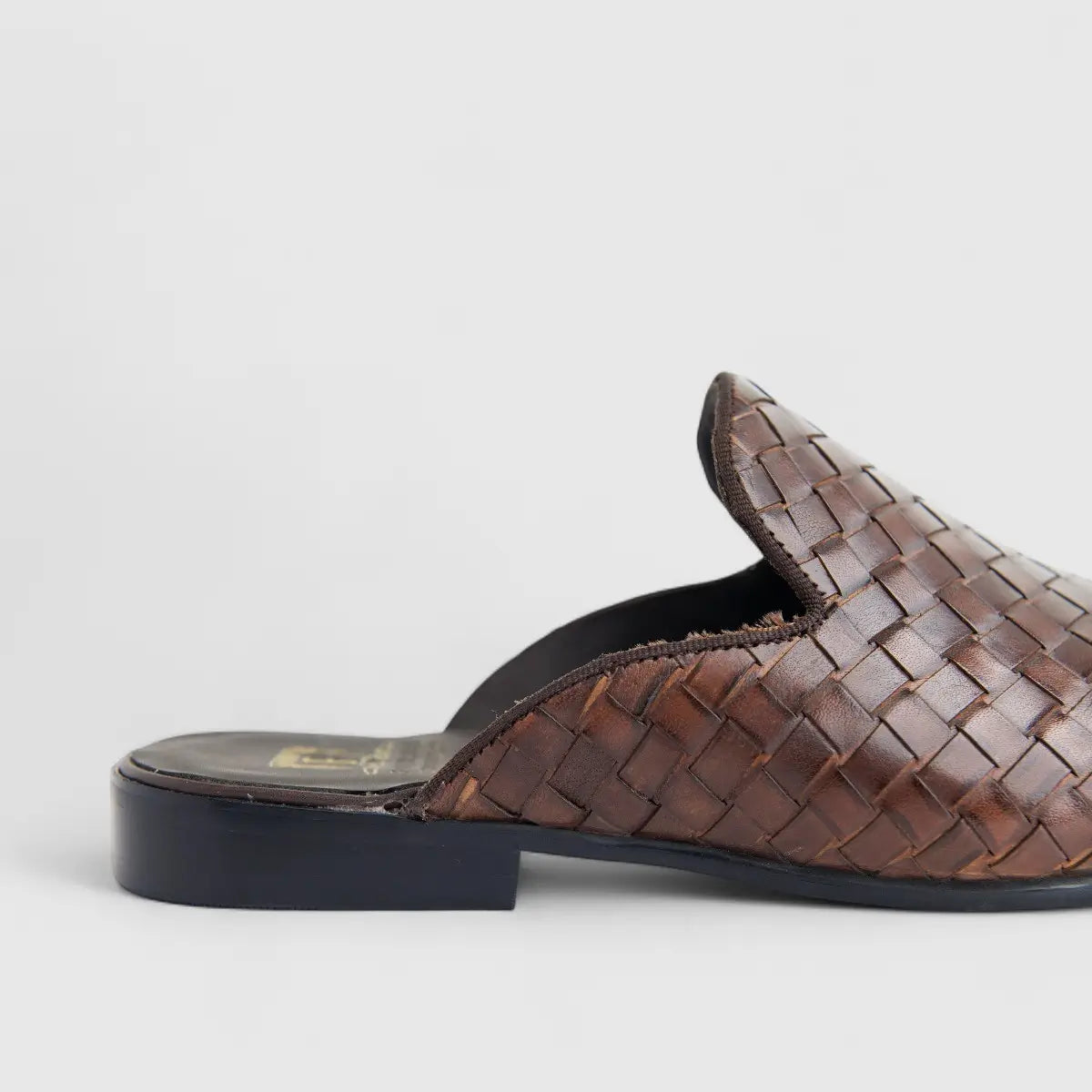 Formales Men's Leather Slip On Open Back AA512-3 Coffee EL135