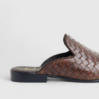 Formales Men's Leather Slip On Open Back AA512-3 Coffee EL135