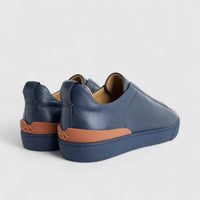 Formales Men's Leather Sneaker FM2025-826 Navy FK54