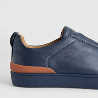 Formales Men's Leather Sneaker FM2025-826 Navy FK54