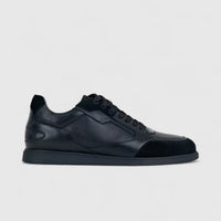 Formales Mens Leather Sneaker FM2025-846 Black FK26