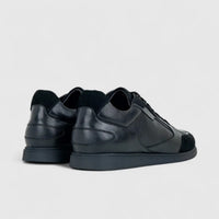 Formales Mens Leather Sneaker FM2025-846 Black FK26