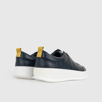 Formales Mens Leather Sneaker FM23818-20 Navy FK21