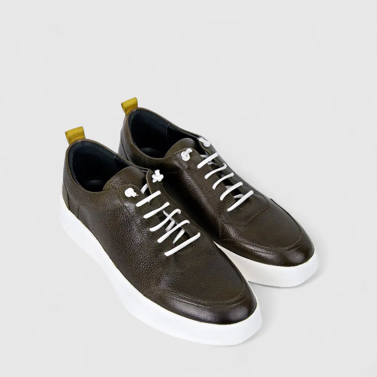 Formales Mens Leather Sneaker FM23818-20 Olive FK22