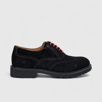 Formales Men's Suede Chunky Sole Lace Up FY266001 Black FD11