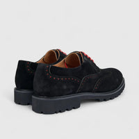 Formales Men's Suede Chunky Sole Lace Up FY266001 Black FD11